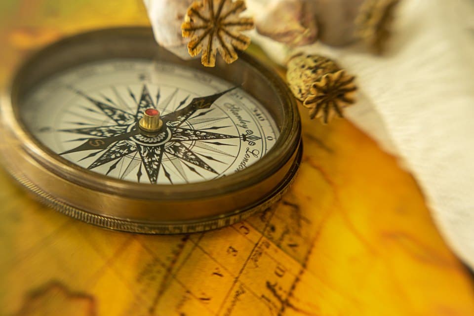 Brass Pocket Compass