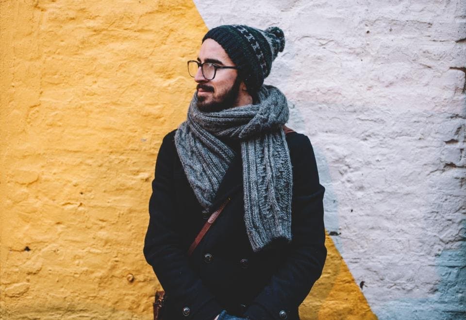 Cable-Knit Wool Scarf